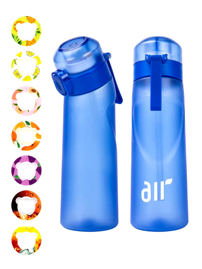 1Pc Air Water Bottle with 1Pc Random Flavor Pods Portable Transparent with Straw Leak Proof Suitable for Outdoor Sports