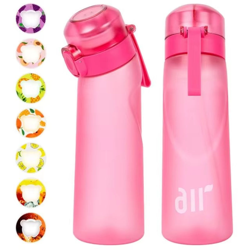 1Pc Air Water Bottle with 1Pc Random Flavor Pods Portable Transparent with Straw Leak Proof Suitable for Outdoor Sports